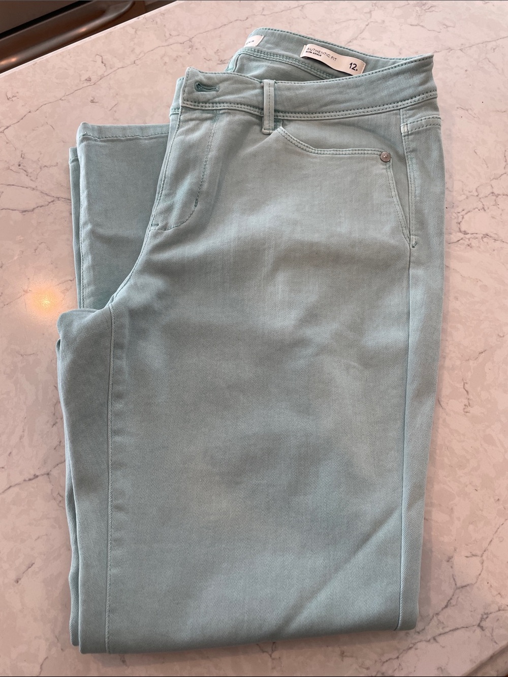 J. Jill Straight Leg Authentic Fit Jeans in Light Aqua NWOT